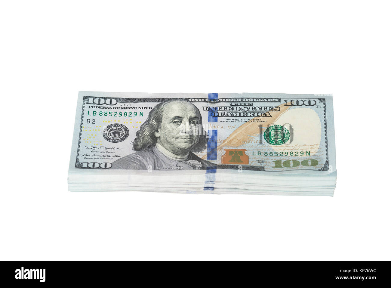 100 US-Dollar-Scheine Stockfoto