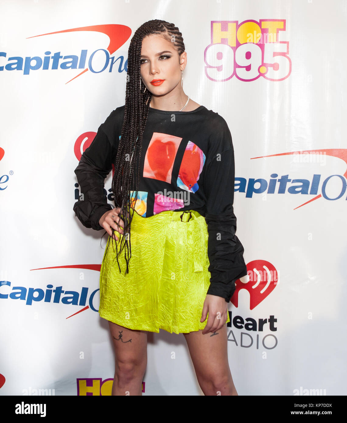 Halsey an iHeartRadio Jingle Ball 2017. Stockfoto