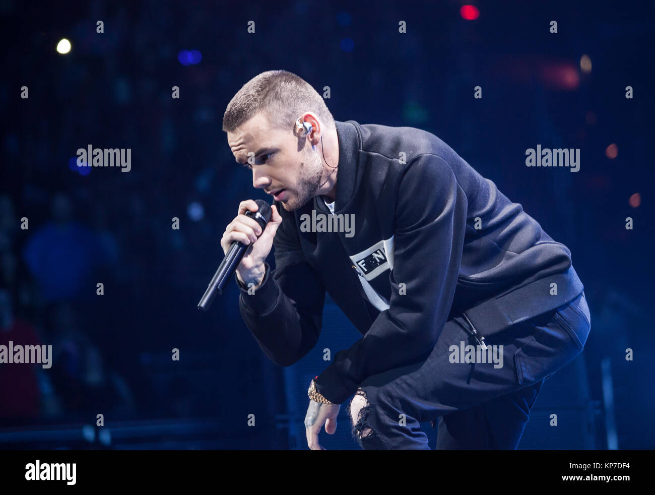 Sänger Liam Payne führt an iHeartRadio Jingle Ball 2017. Stockfoto