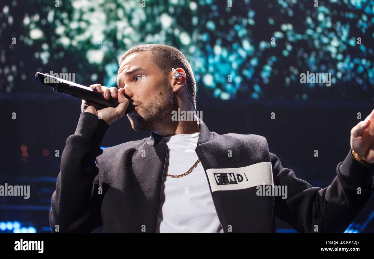 Sänger Liam Payne führt an iHeartRadio Jingle Ball 2017. Stockfoto