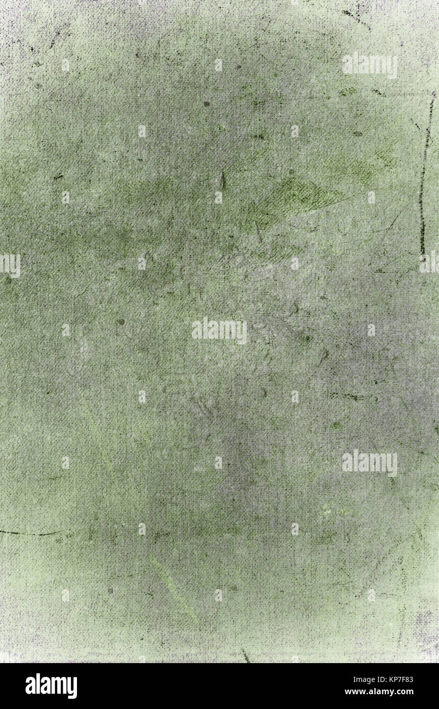 Grunge alte zerkratzte Hintergrund Textur. Grünen, grauen und weißen Farbtönen. Stockfoto
