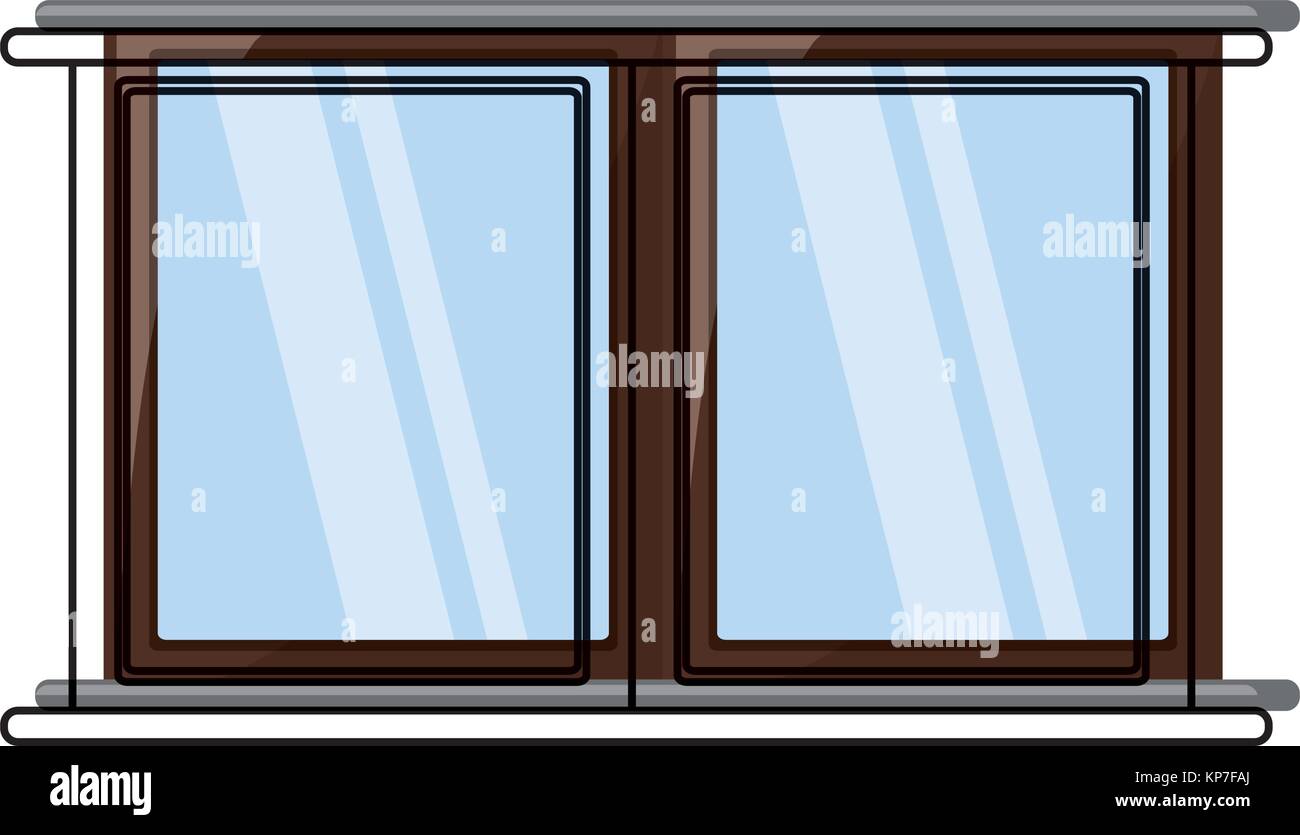 Haus Fenster Design Stock-Vektorgrafik - Alamy