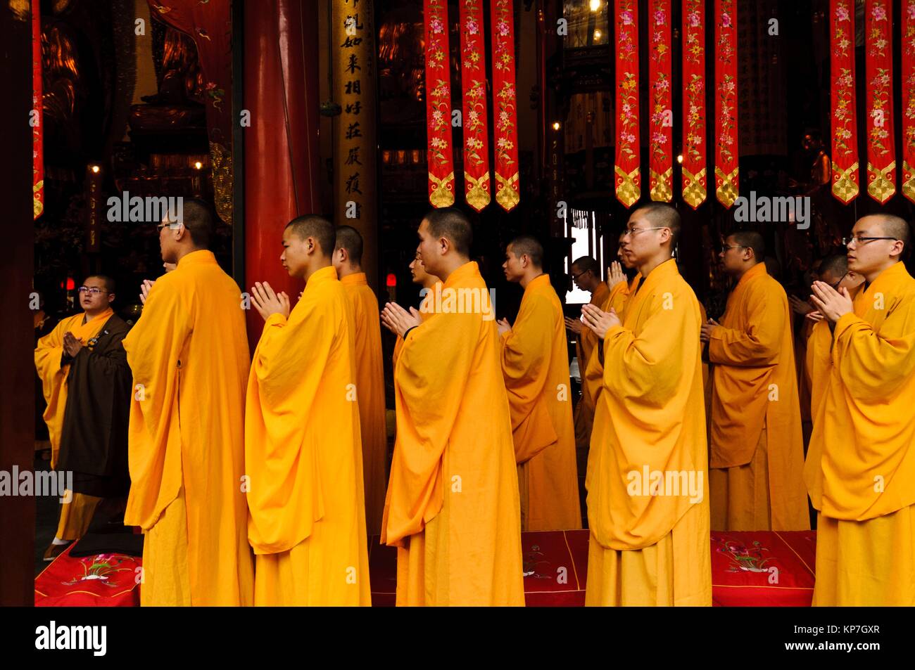 Buddhistische Zeremonie, Jade Buddha Tempel, Putuo District, Shanghai