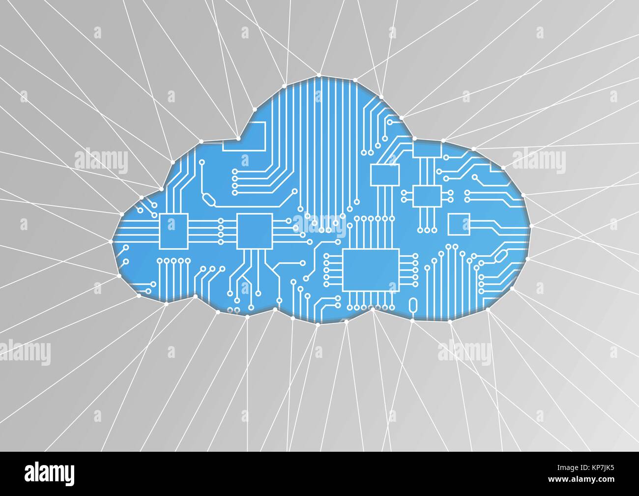 Cloud Computing Vector Illustration als abstrakt Hintergrund Stock Vektor