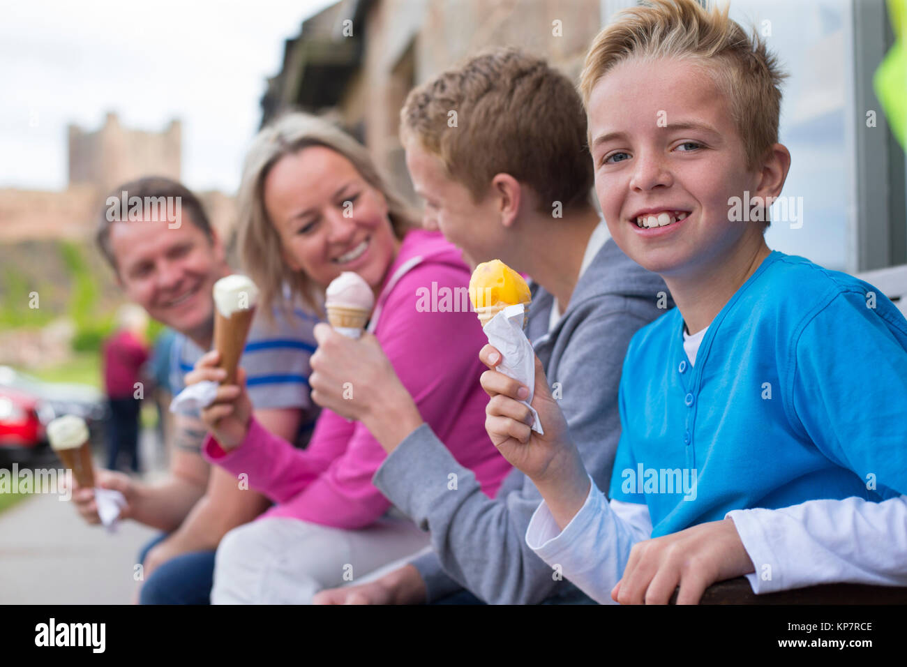 Familie behandeln Stockfoto