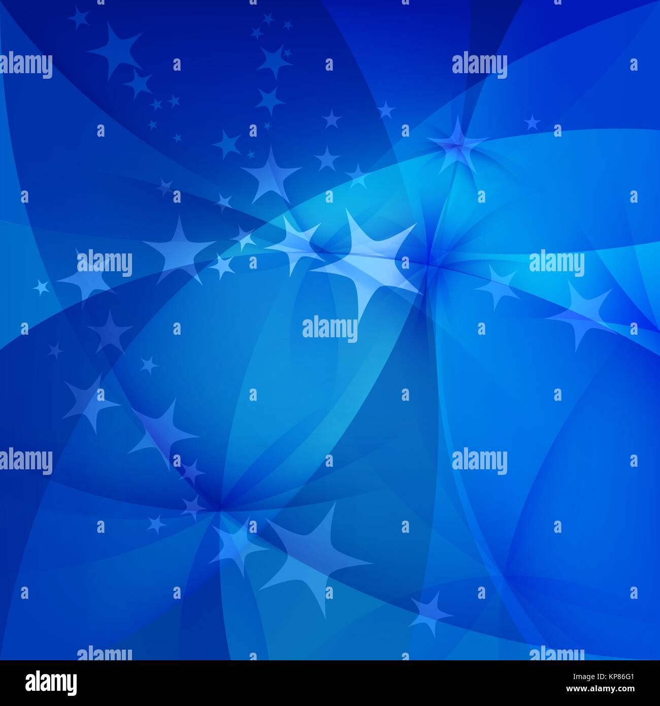 Abstrakter blauer Hintergrund mit Sternen Stock Vektor