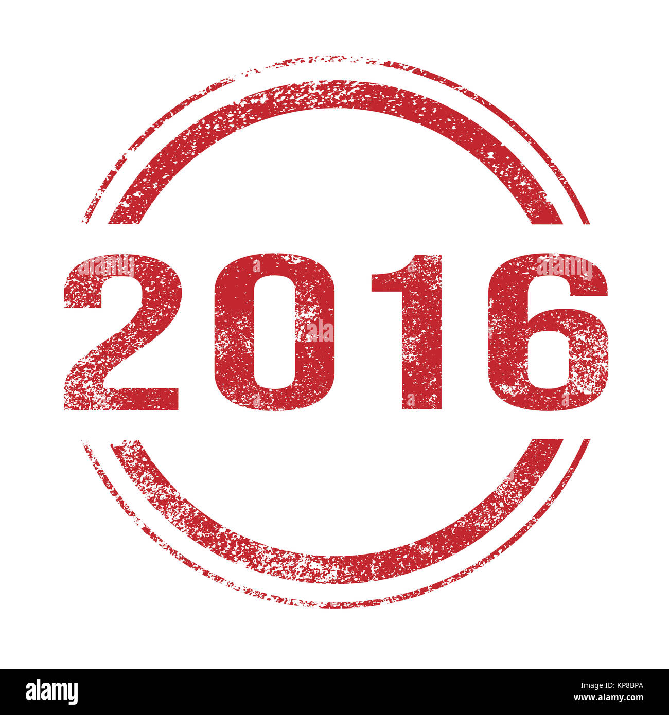 2016 roter Tinte Stempel Stockfoto