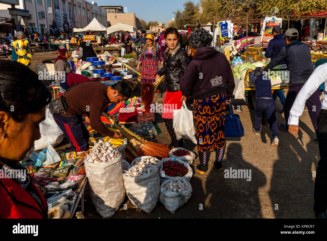 Ein bunter Markt, Chiwa, Usbekistan Stockfoto