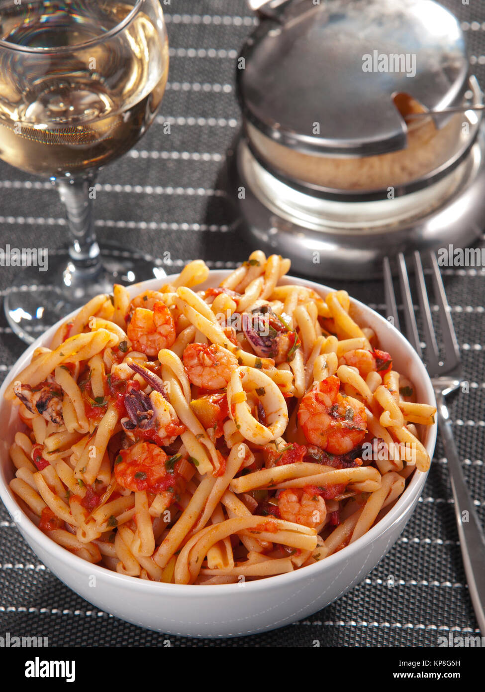 Pasta mit Meeresfrüchten Stockfotografie - Alamy