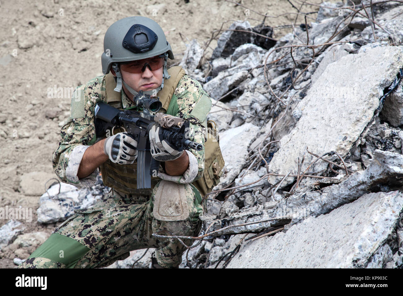 Navy SEAL team Stockfoto