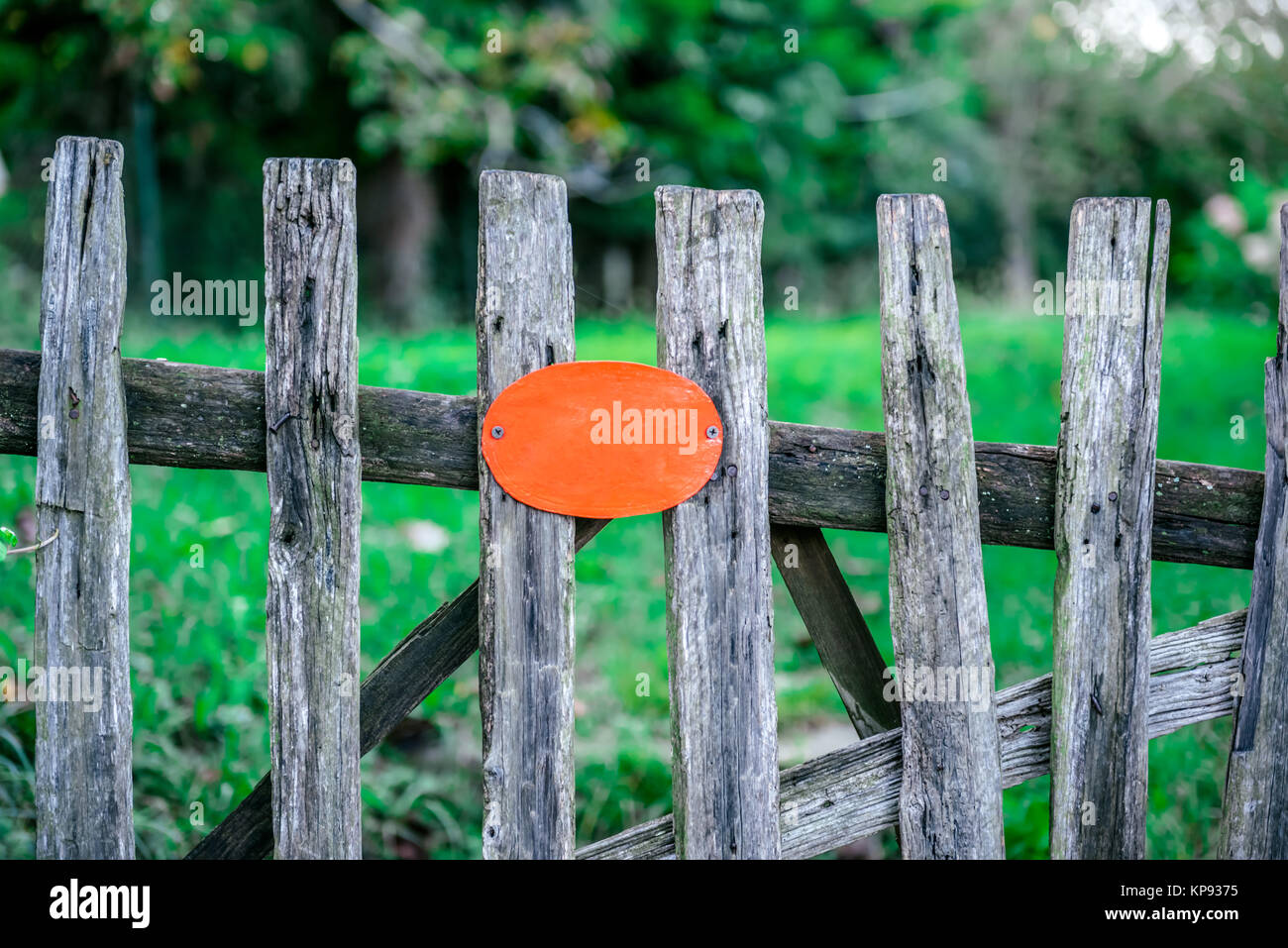 rustikaler hölzerner zaunhintergrund holz rustikalen hölzernen zaun holding eine leere orange mit grünen fläche auf dem hintergrund rustikaler hölzerner zaunhintergrund holz rustikalen hölzernen zaun holding eine leere orange mit grünen fläche auf dem hintergrund