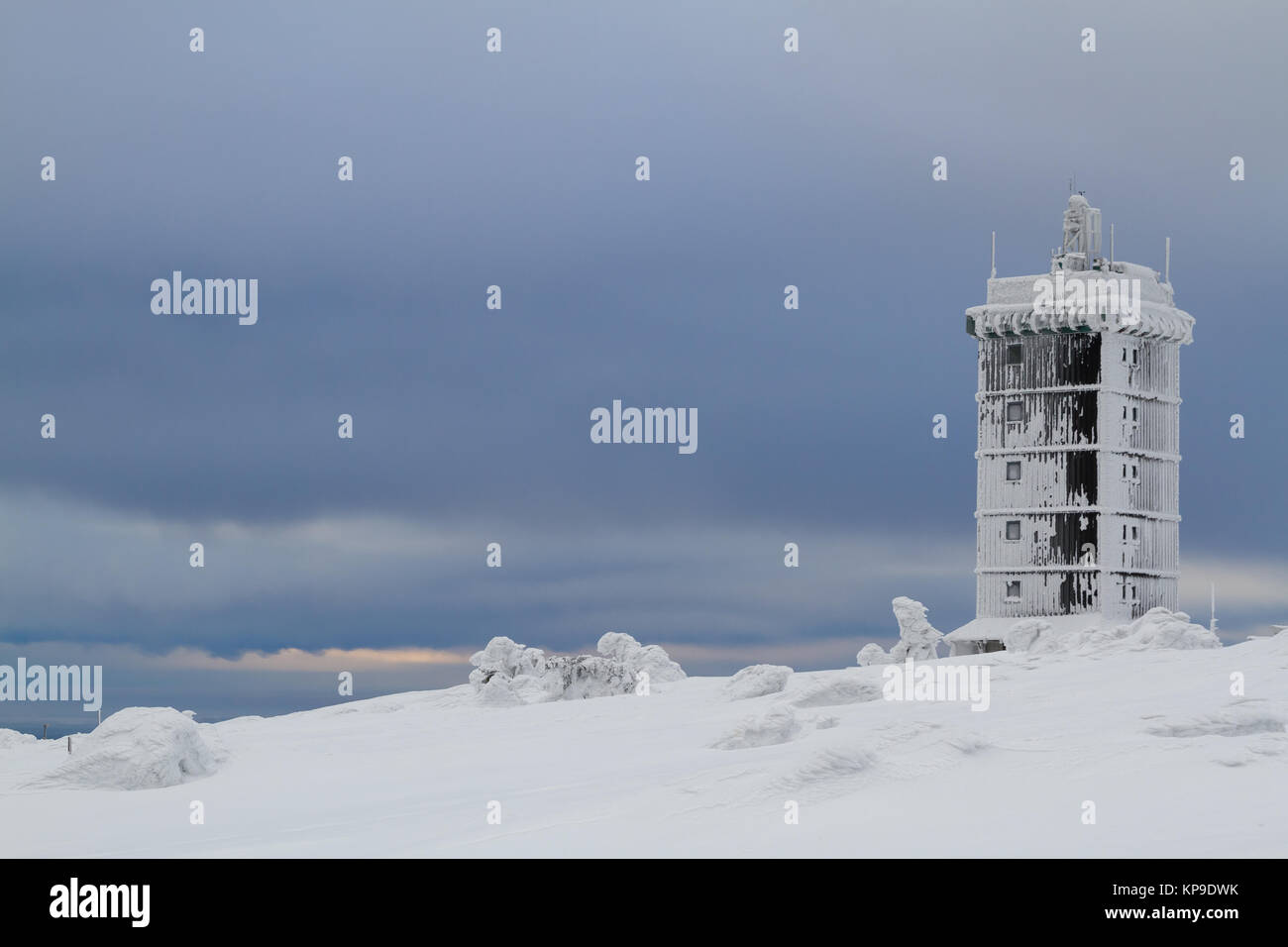 Nationalpark Harz Sonnenaufgang auf dem brockenplateau Harz Stockfoto