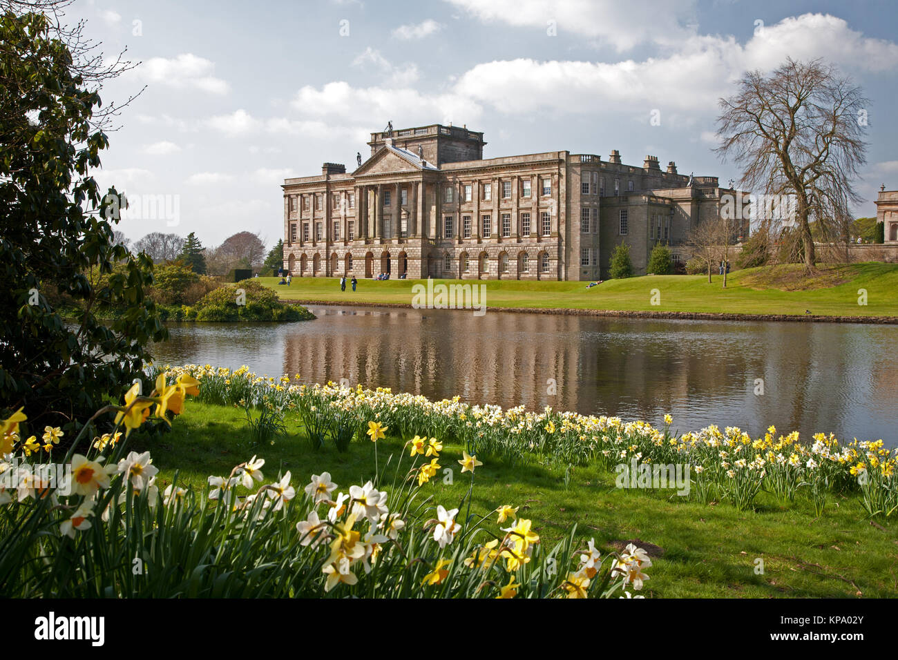 Lyme Park House, Disley, Cheshire, England. Durch den National Trust verwaltet werden, wurde in der BBC-Adaption von Jane Austens Stolz und Vorurteil verwendet. Stockfoto
