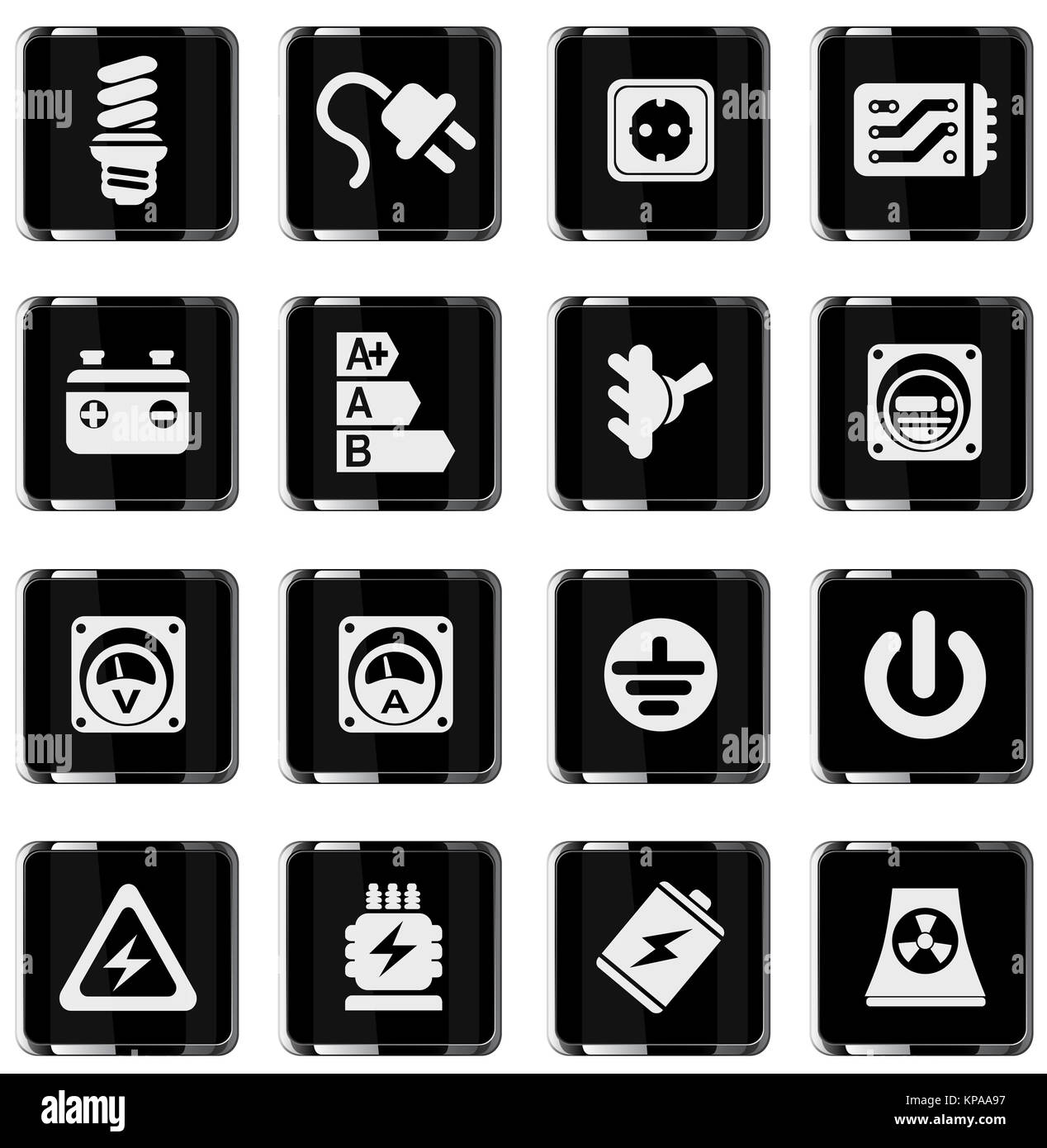 Strom einfach Symbole Stockfoto