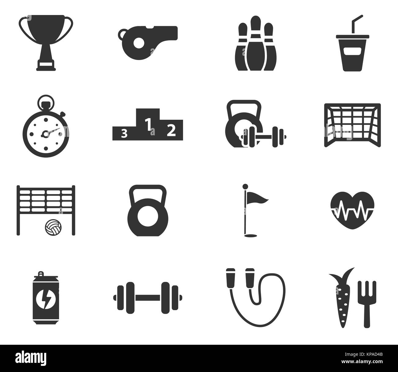 Sport einfach Symbole Stockfoto