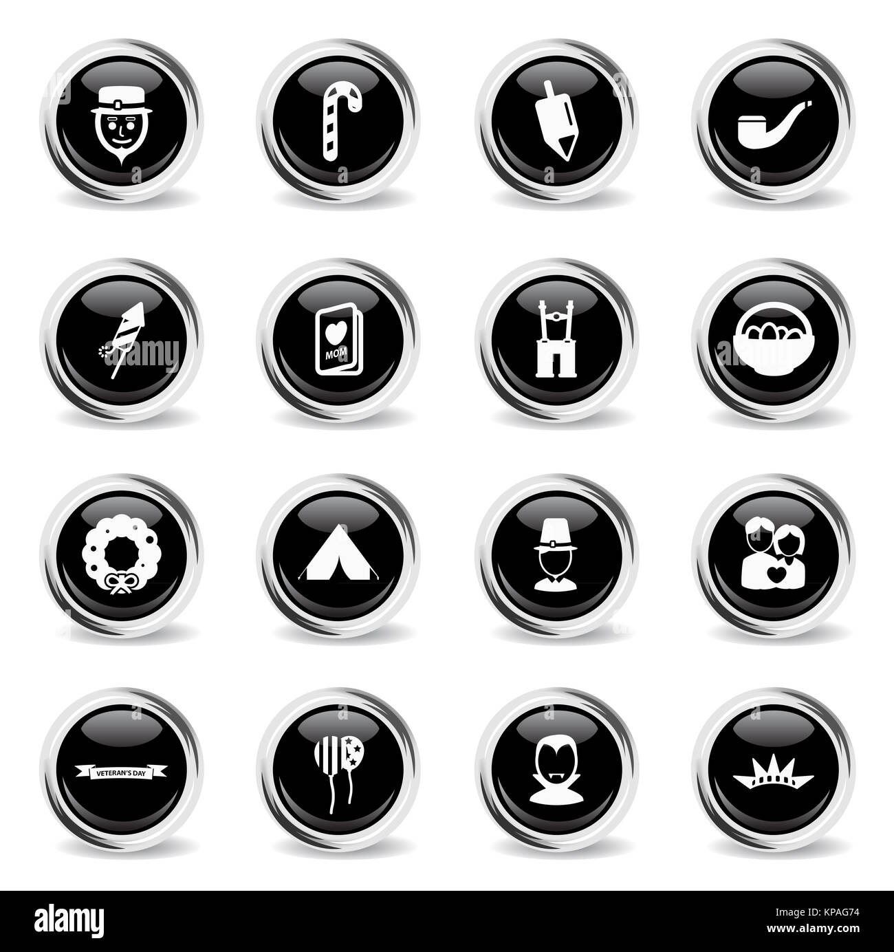 Urlaub einfach Symbole Stockfoto