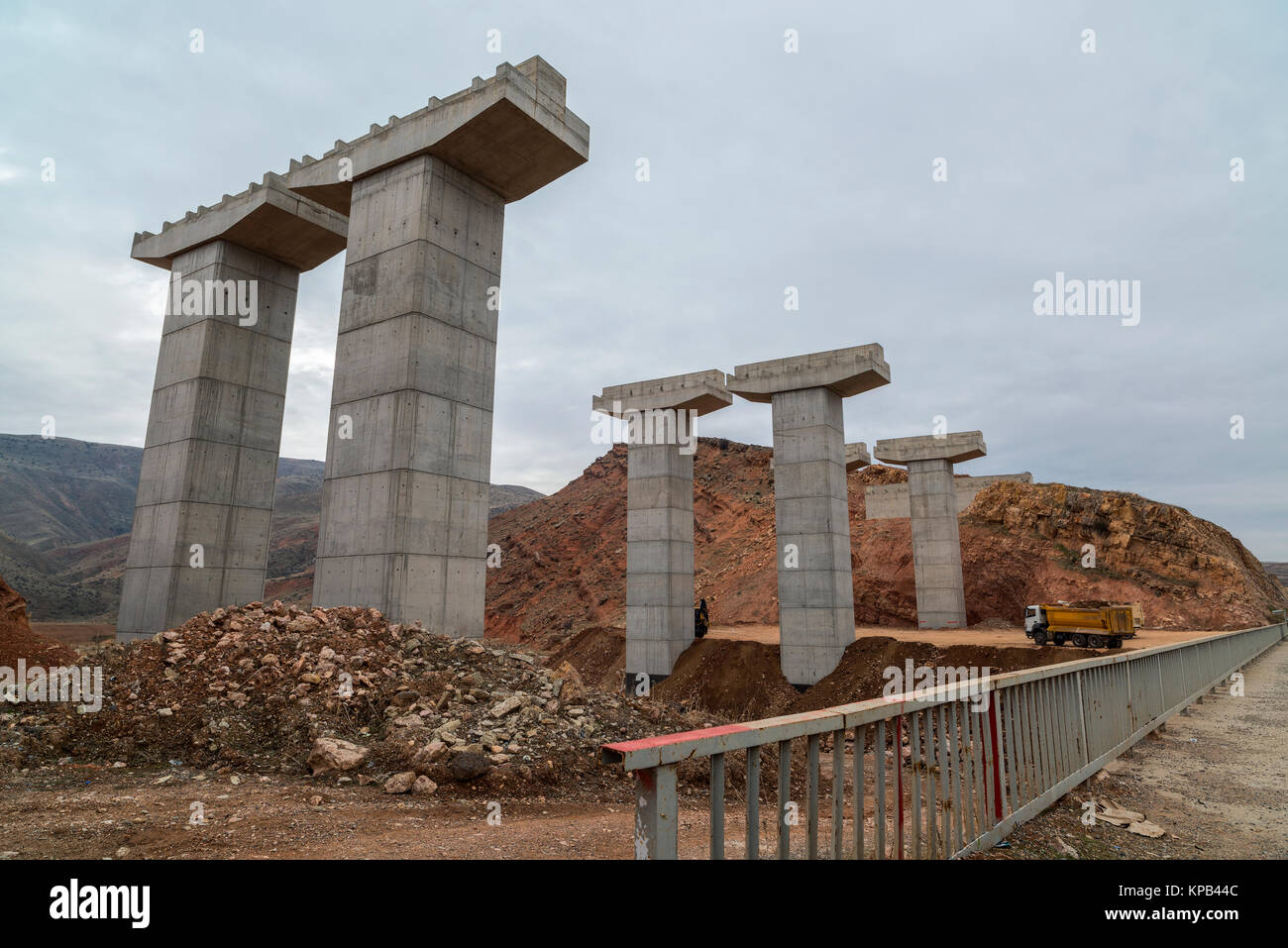 Viadukt Bau Stockfoto