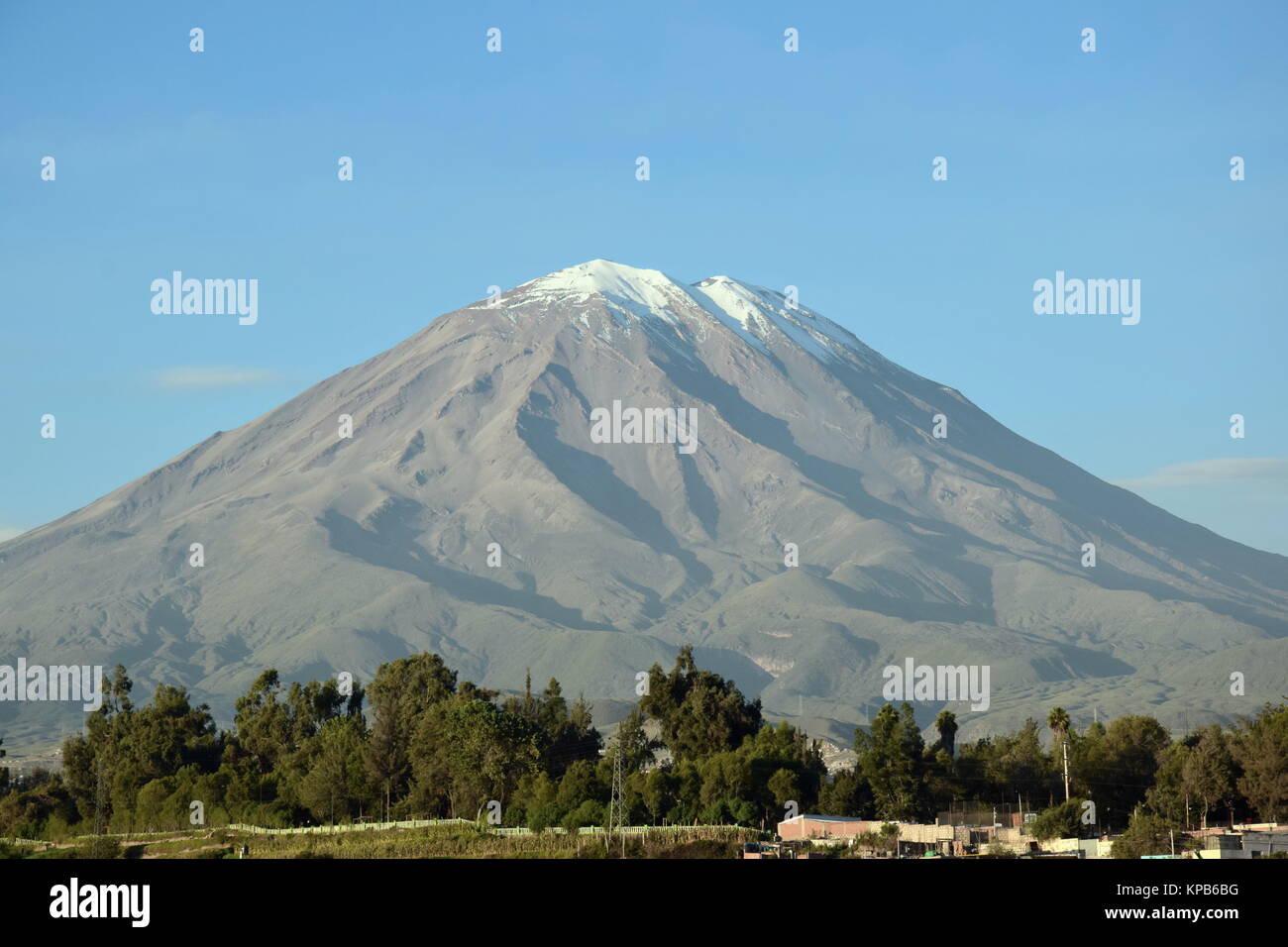 Blick auf den Vulkan Misti in Arequipa, Peru Stockfoto