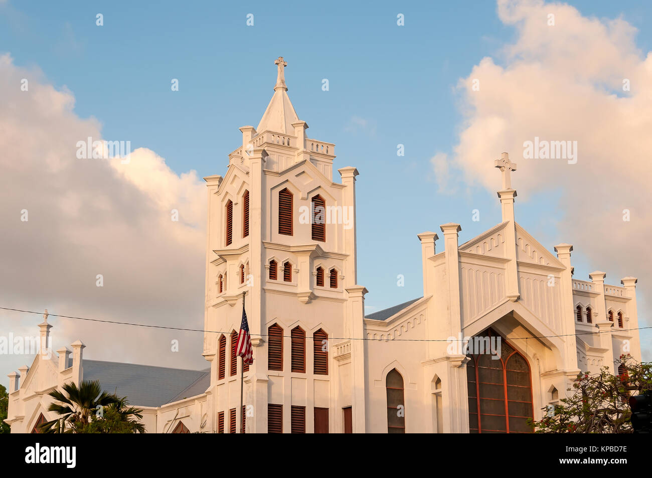 Historische St. Paul's Episcopal Church gegründet 1832, Key West FL Stockfoto
