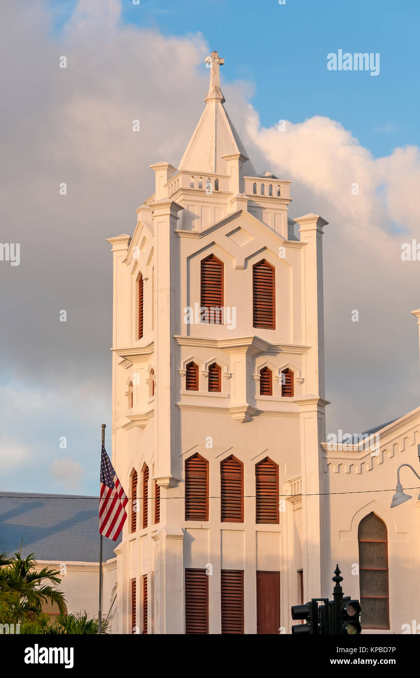 Historische St. Paul's Episcopal Church gegründet 1832, Key West FL Stockfoto