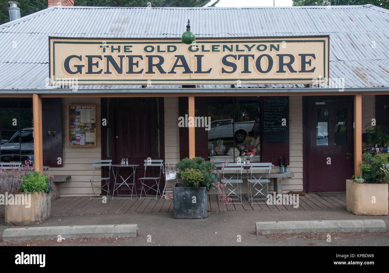 Alte Glenlyon General Store im zentralen Hochland von Victoria, Australien Stockfoto