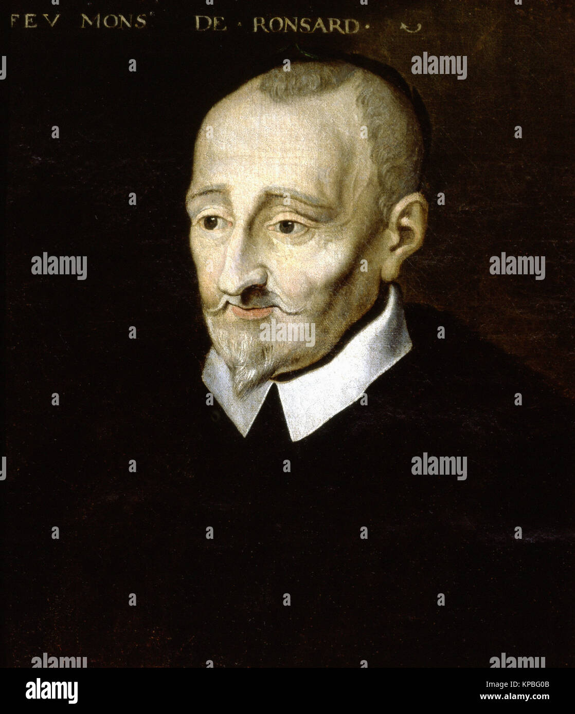 Anonym - Portrait von Pierre de Ronsard Stockfoto