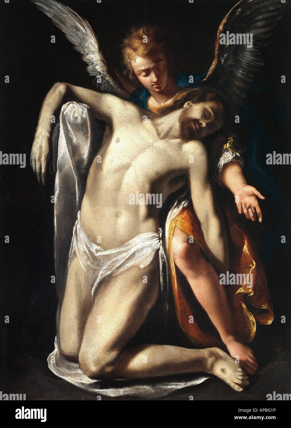 Daniele Crespi - Der Tote durch einen Engel unterstützte Christus Stockfoto