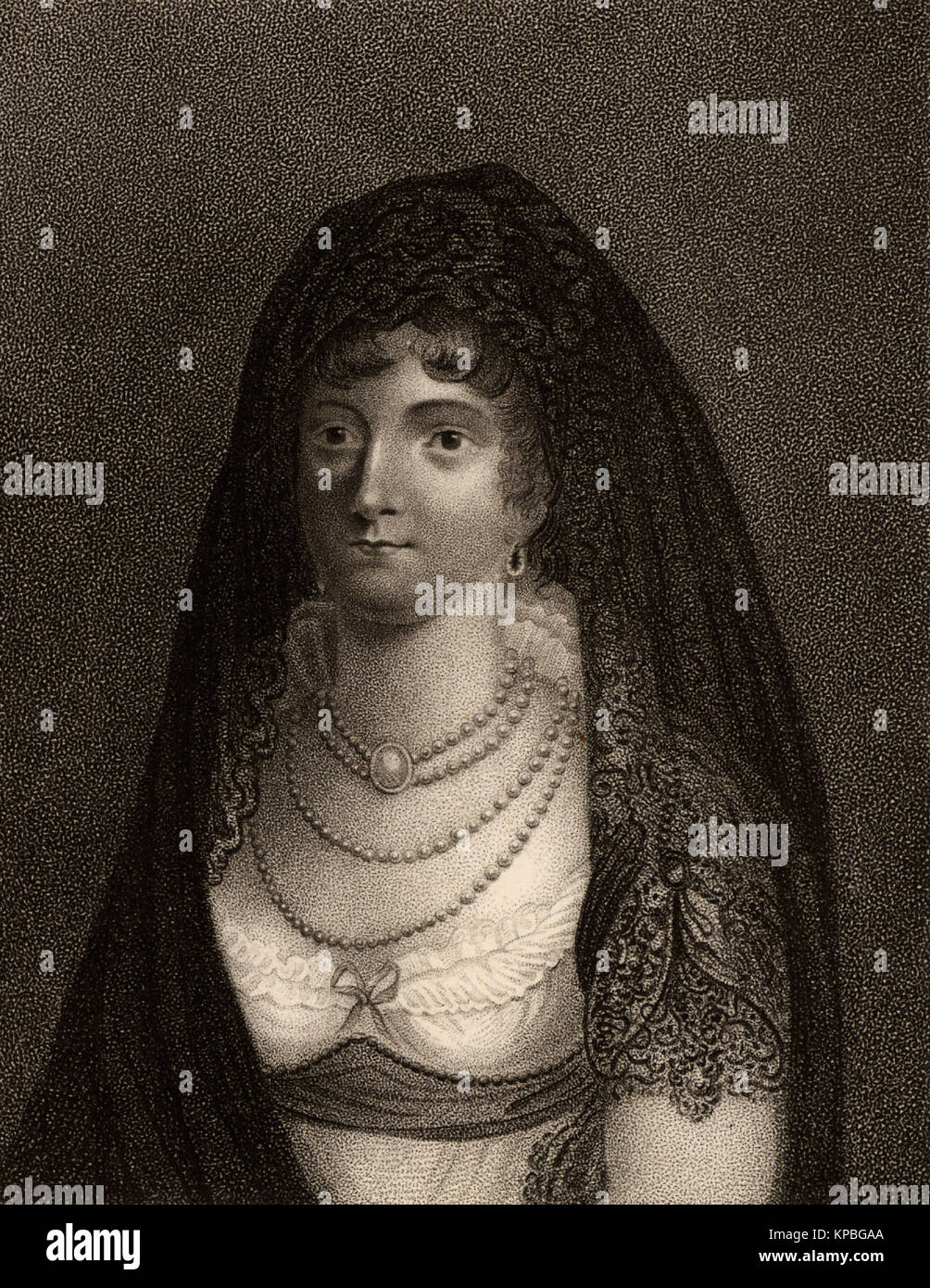 Marie emilie-louise Chamans, Comtesse de Lavalette Stockfoto