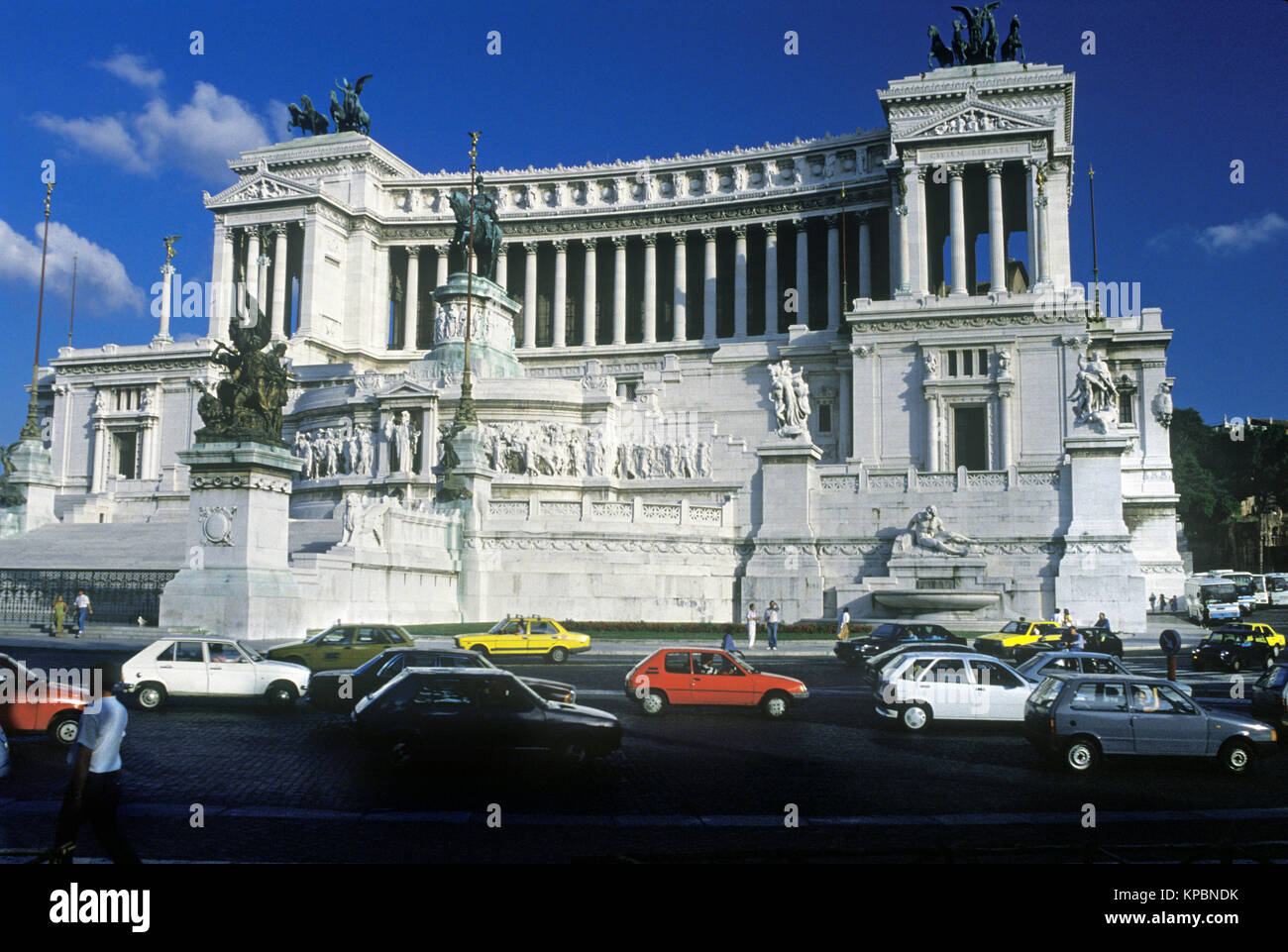 1989 HISTORISCHES DENKMAL VICTOR EMMANUEL II (© GIUSEPPE SACCONI 1911) PIAZZA VENEZIA ROM ITALIEN Stockfoto