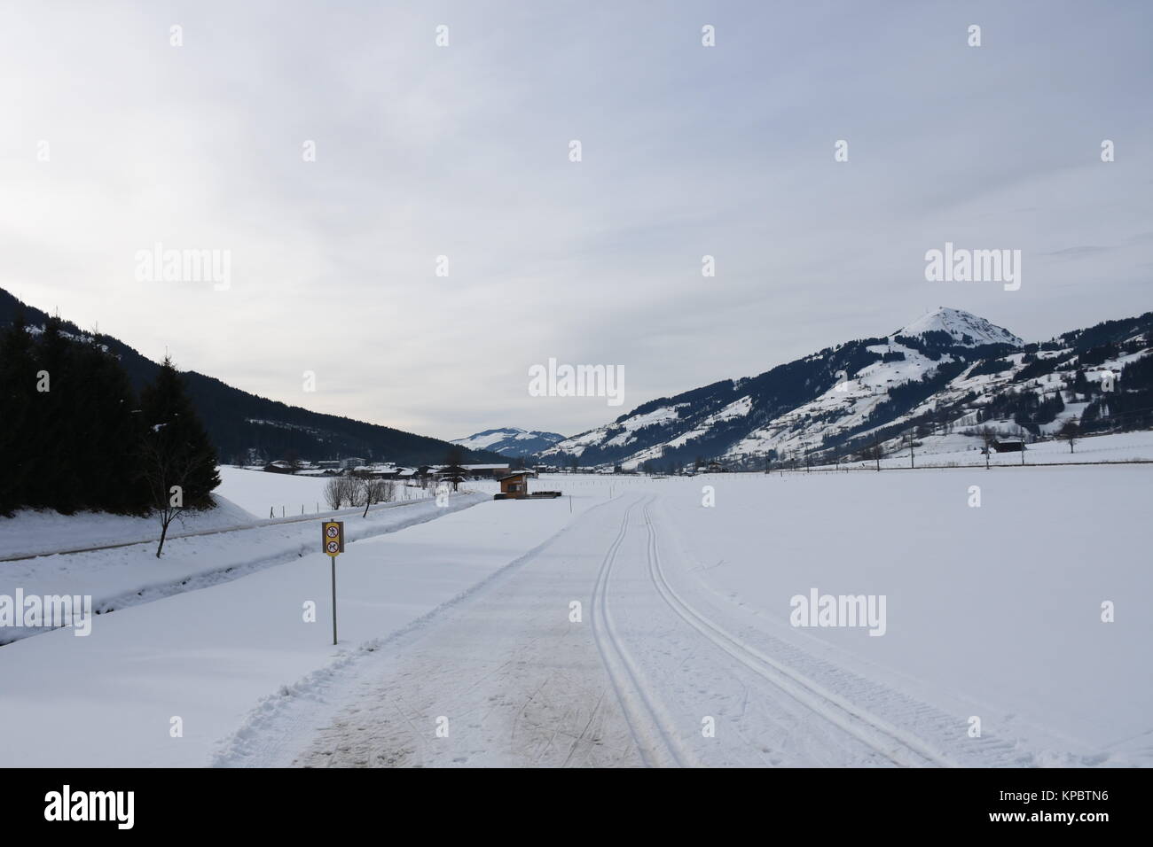 Brixental,hohe Salve,Berg,Sender,Mast,Winter,Tourismus,Brixen im Thale Stockfoto