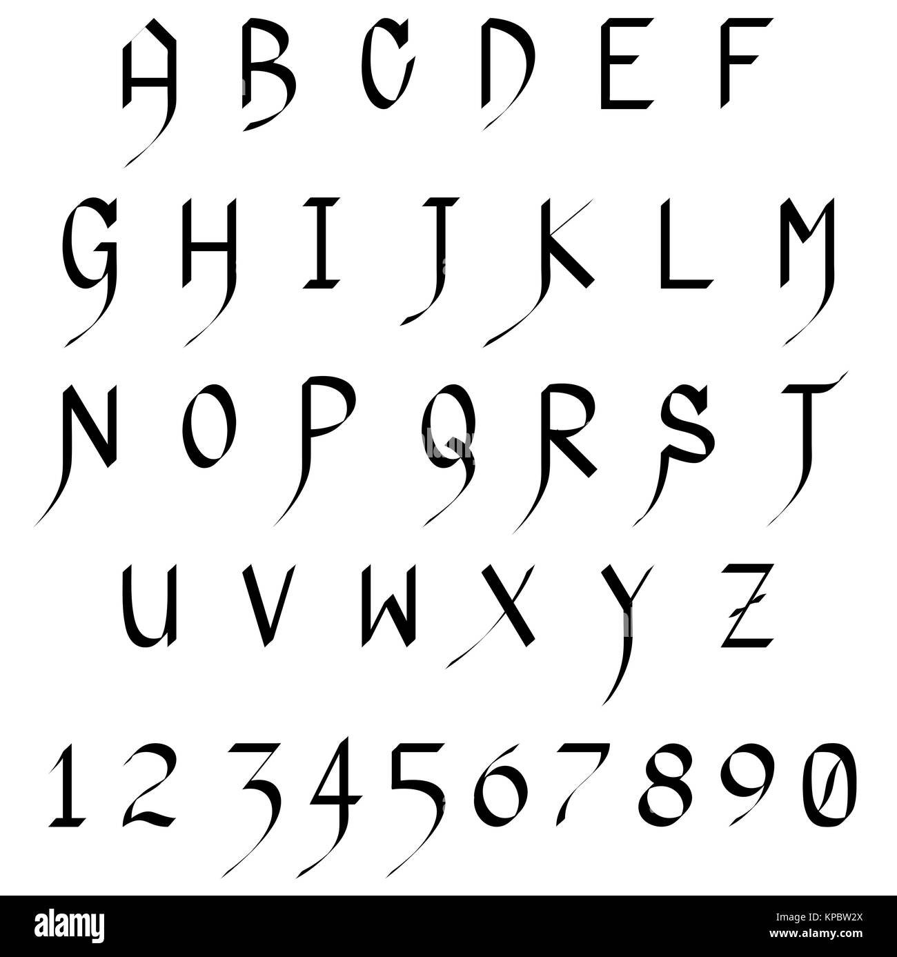 Alphabet-Set Stockfoto