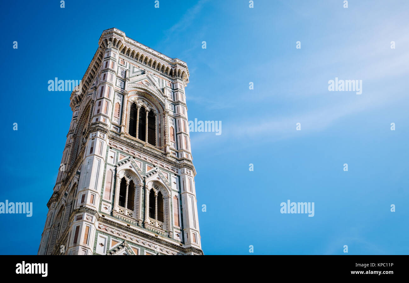 Campanile di Giotto, Florenz in ClearBlueSky Stockfoto