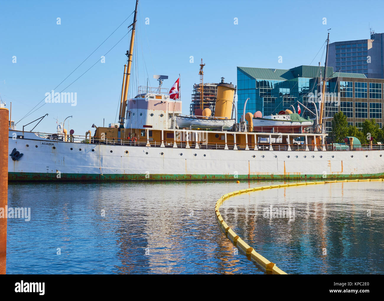 CSS Acadia jetzt das Maritime Museum auf den Atlantik, den Hafen von Halifax, Halifax, Nova Scotia, Kanada. Stockfoto