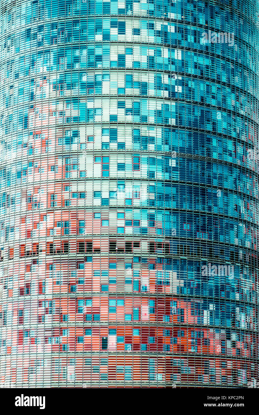 Jean Nouvel Wolkenkratzer Torre Agbar in Barcelona Stockfoto