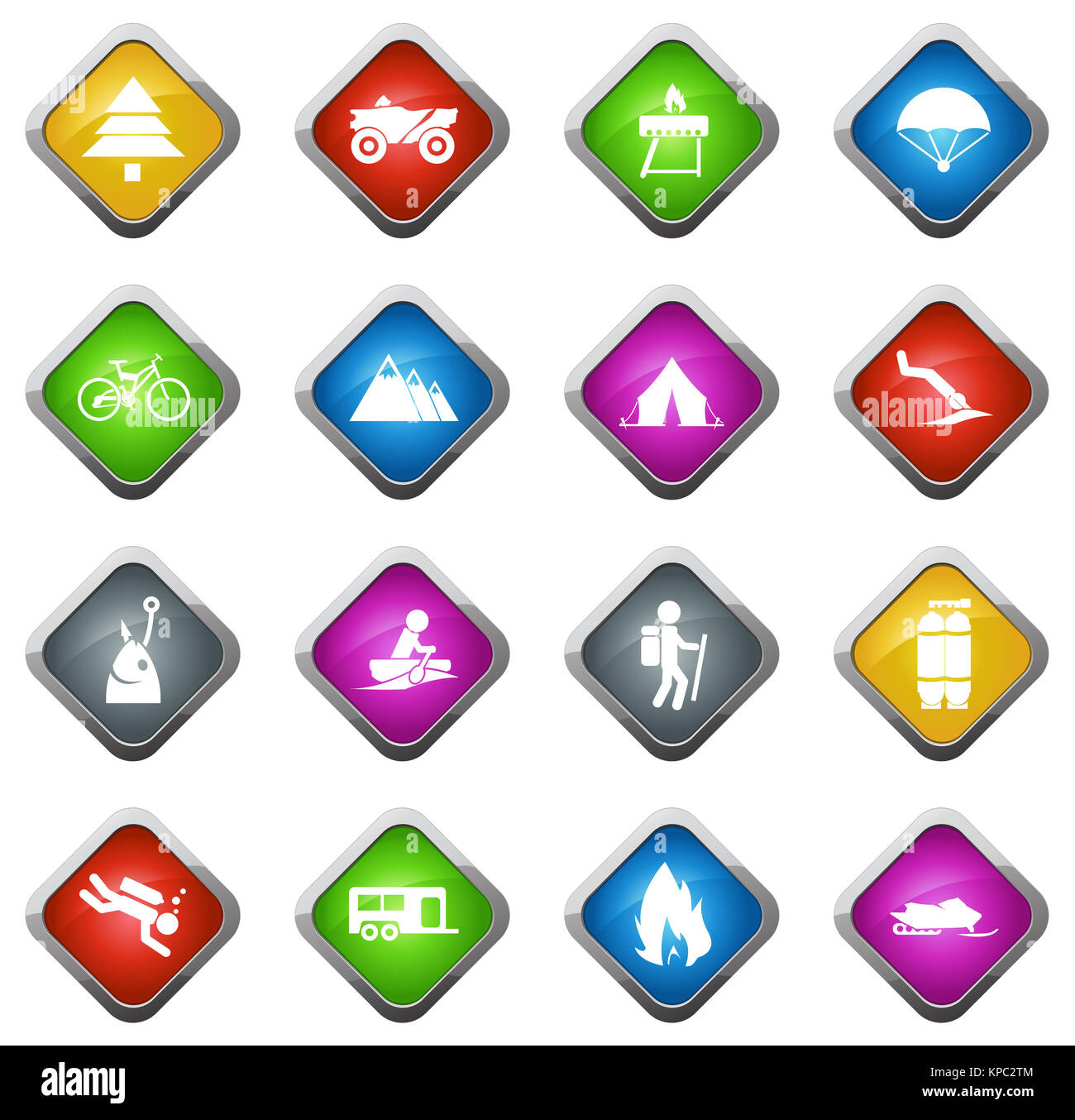 Aktive Erholung-Symbole Stockfoto