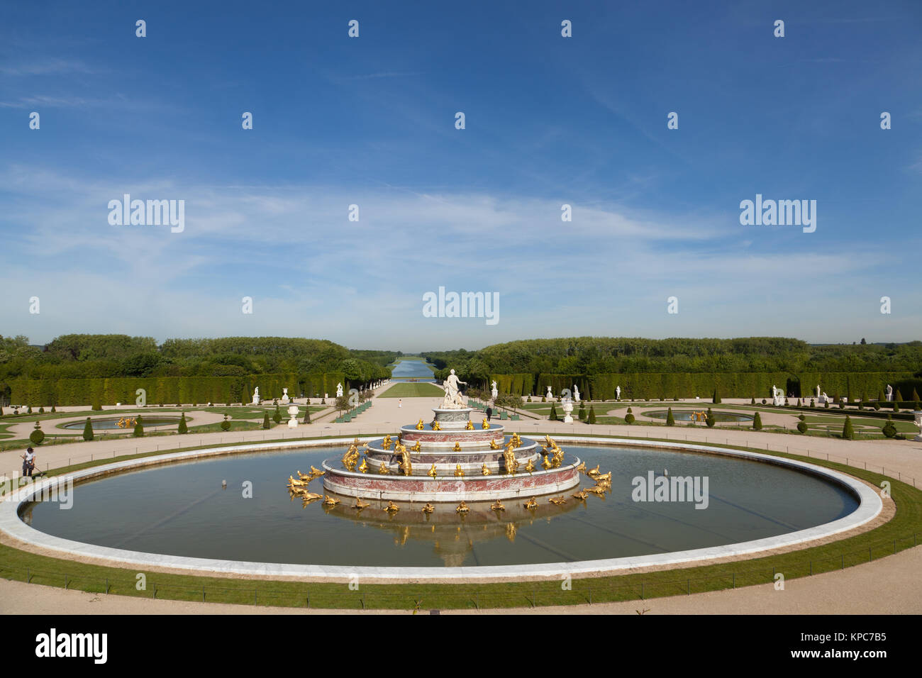 Bassin de Latone, Gärten von Versailles, Frankreich. Stockfoto