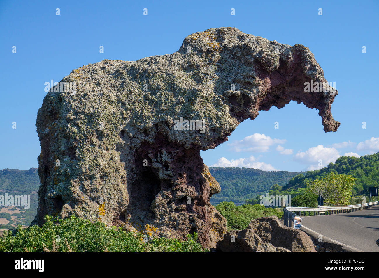Elephant Rock, touristische Attraktion bei Castelsardo, Sardinien, Italien, Mittelmeer, Europa Stockfoto