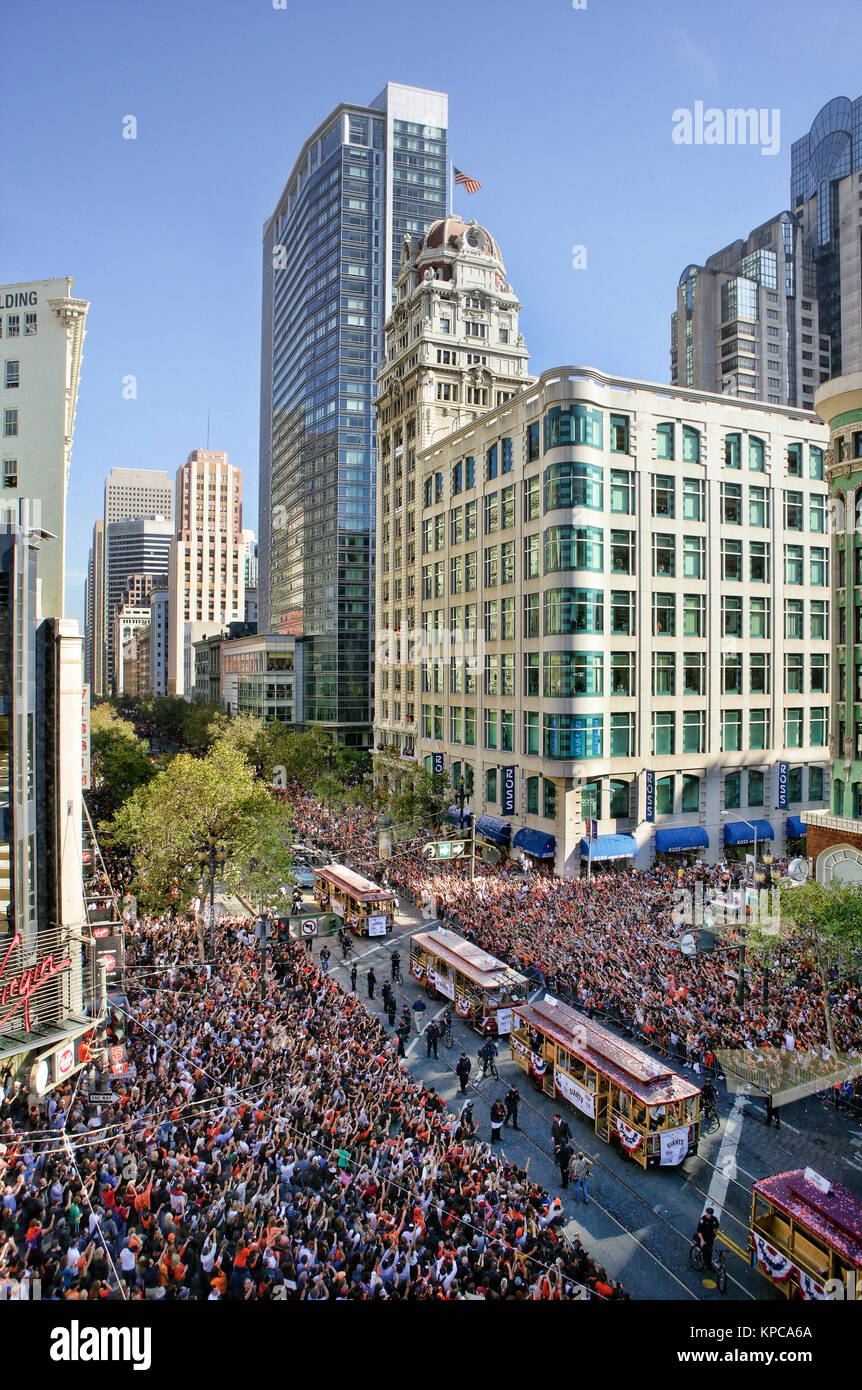 San Francisco Giants Welt Serie Victory Parade 2010 Stockfoto