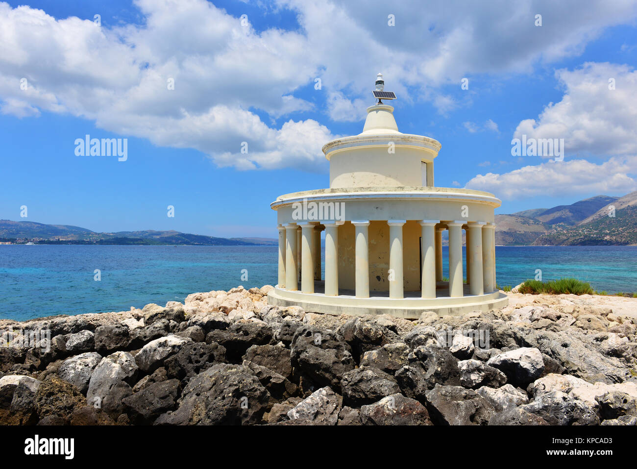 Leuchtturm von St. Theodor in Argostoli. Insel Kefalonia. Griechenland Stockfoto