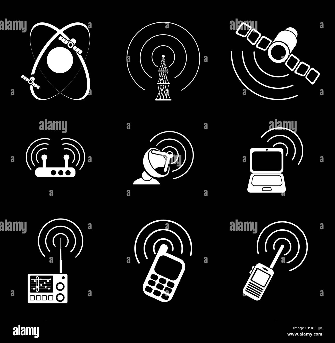 Radio-Signal einfach Vektor-icons Stockfoto