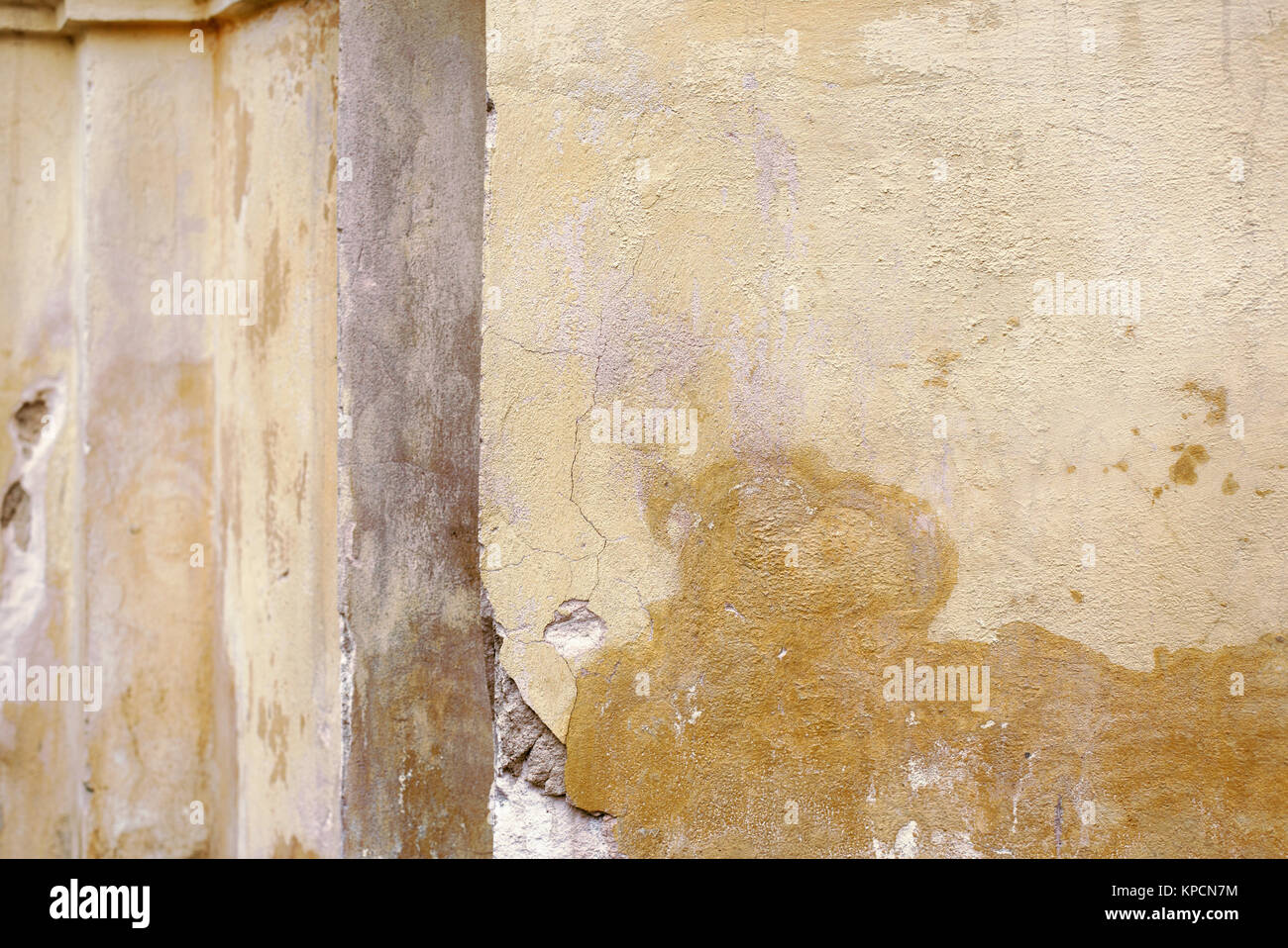 Detail der alten Stadtmauer Stockfoto