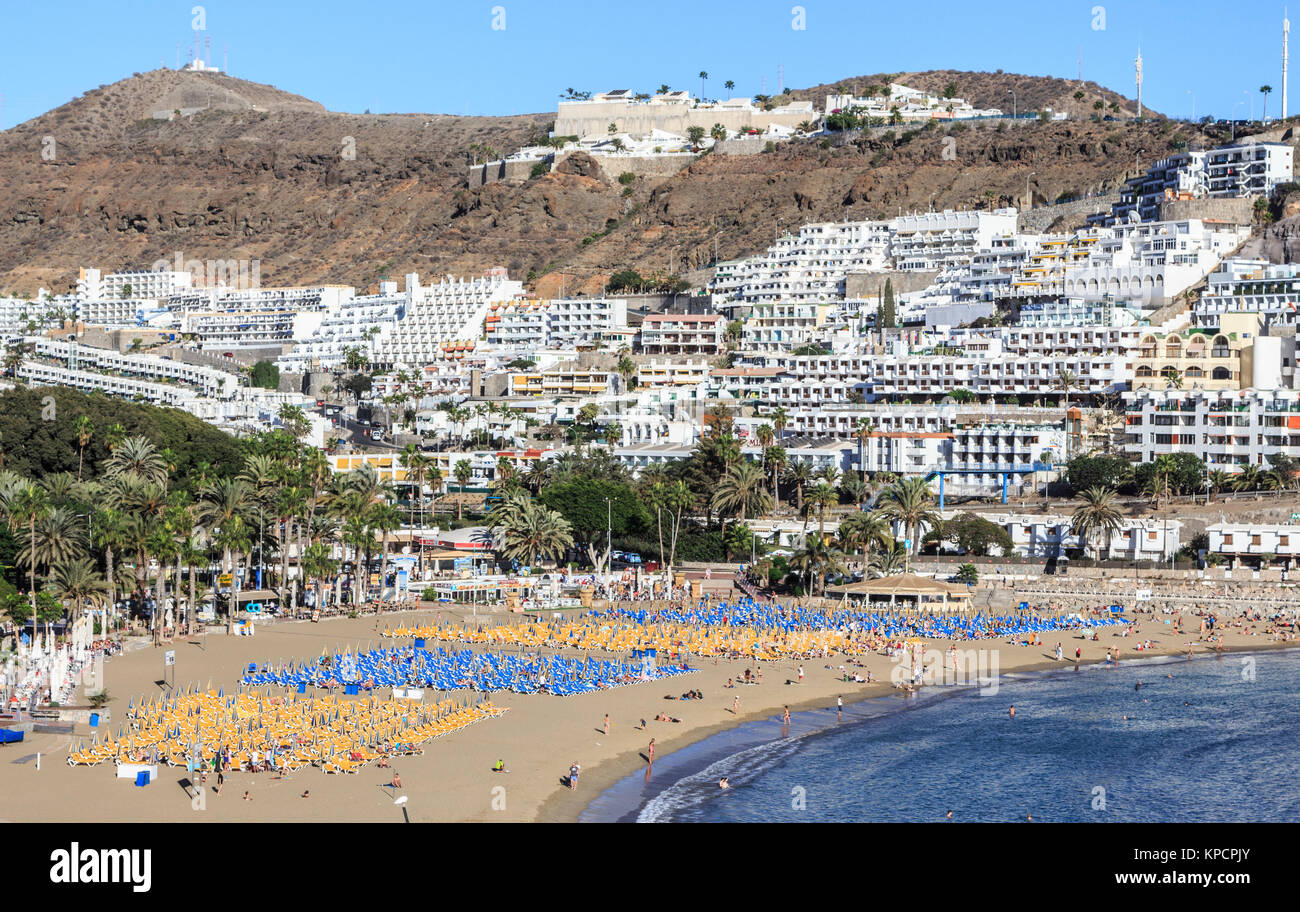 Puerto Rico Urlaub kanarische Insel Gran Canaria, eine spanische Insel, vor der Küste von North West Afrika Dezember 2017 Stockfoto