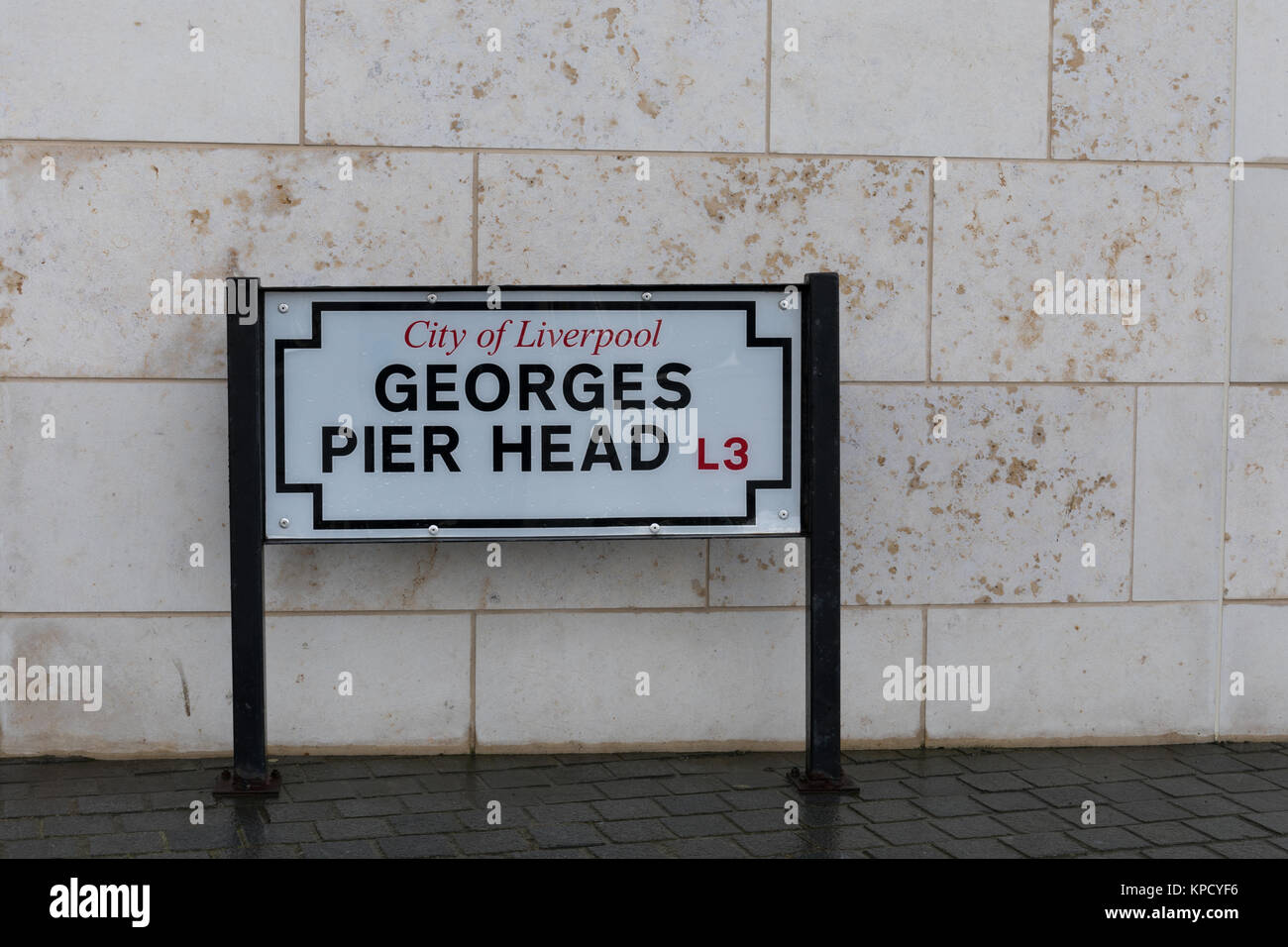 GeorgePier Leiter L3 Street, Liverpool, Merseyside, UK Stockfoto
