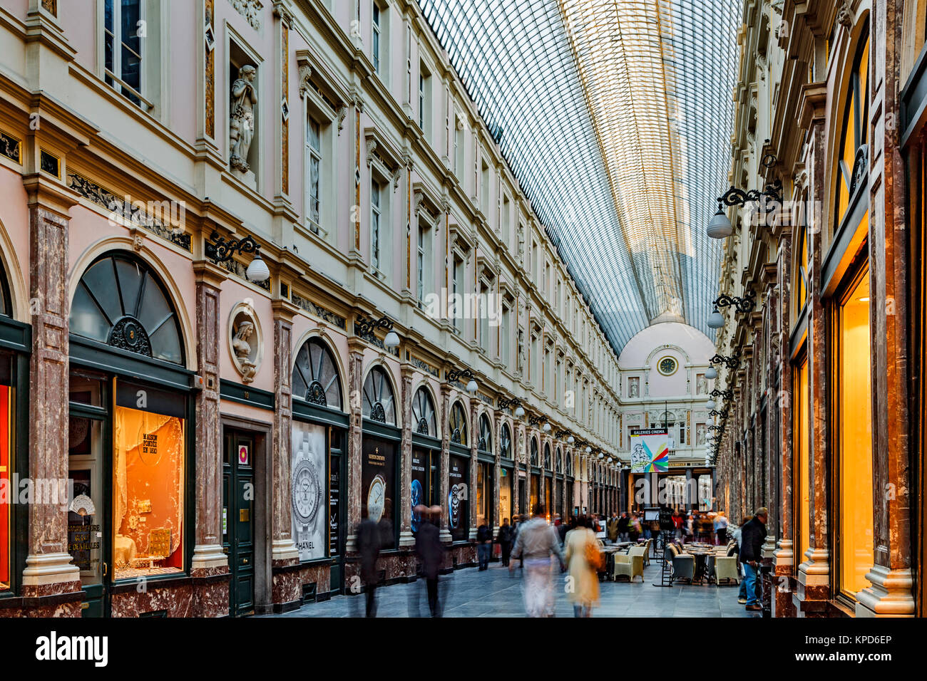 St. Hubert Royal Galerien (Einkaufszentrum), Brüssel, Belgien Stockfoto