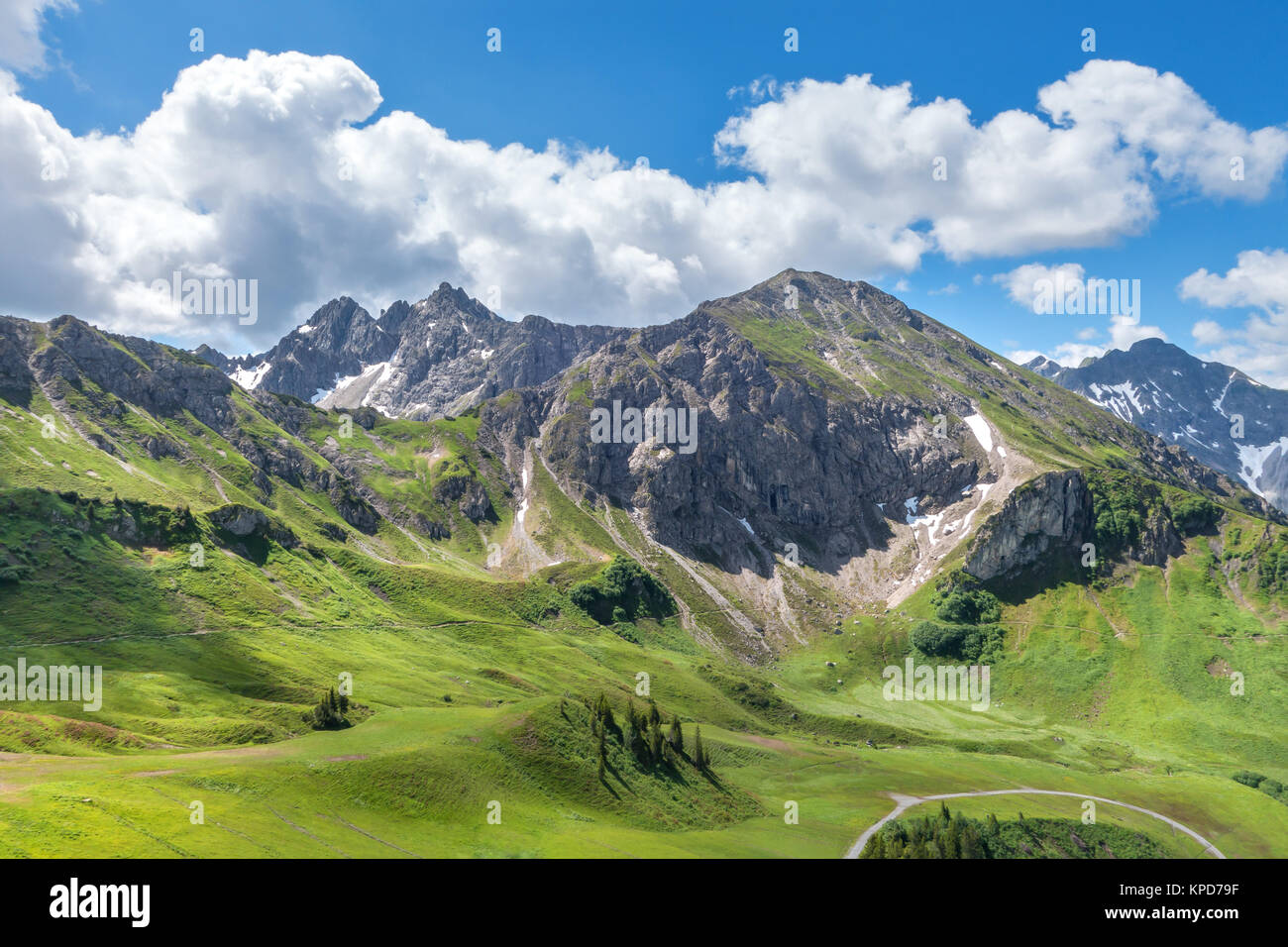 Bergwelt im Sommer in der hinterschwarzwassertal, Österreich Stockfoto