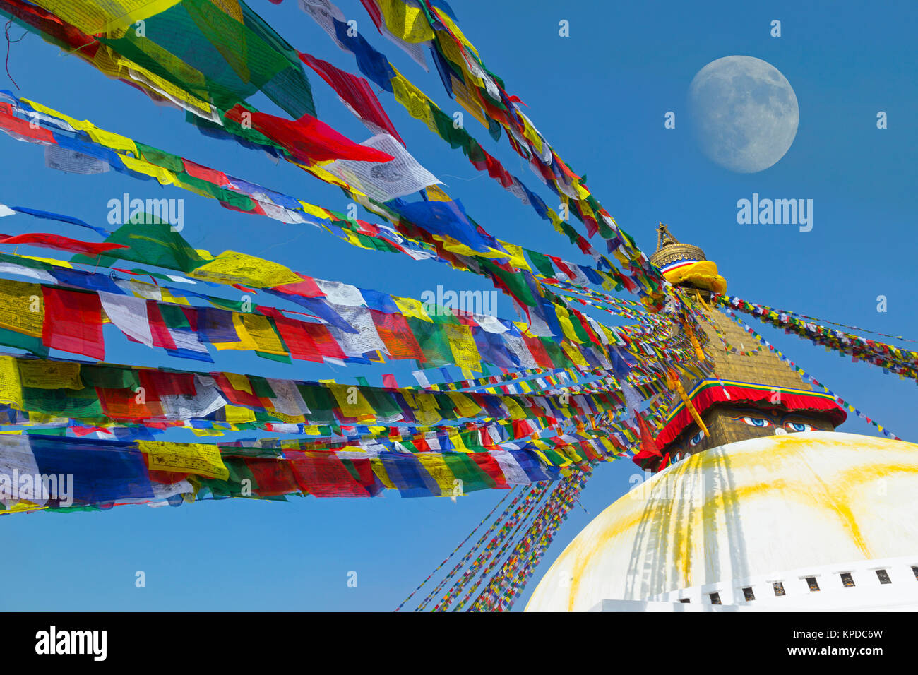 Bodnath der größte Stupa in Nepal Durbar Square Kathmandu Stockfoto
