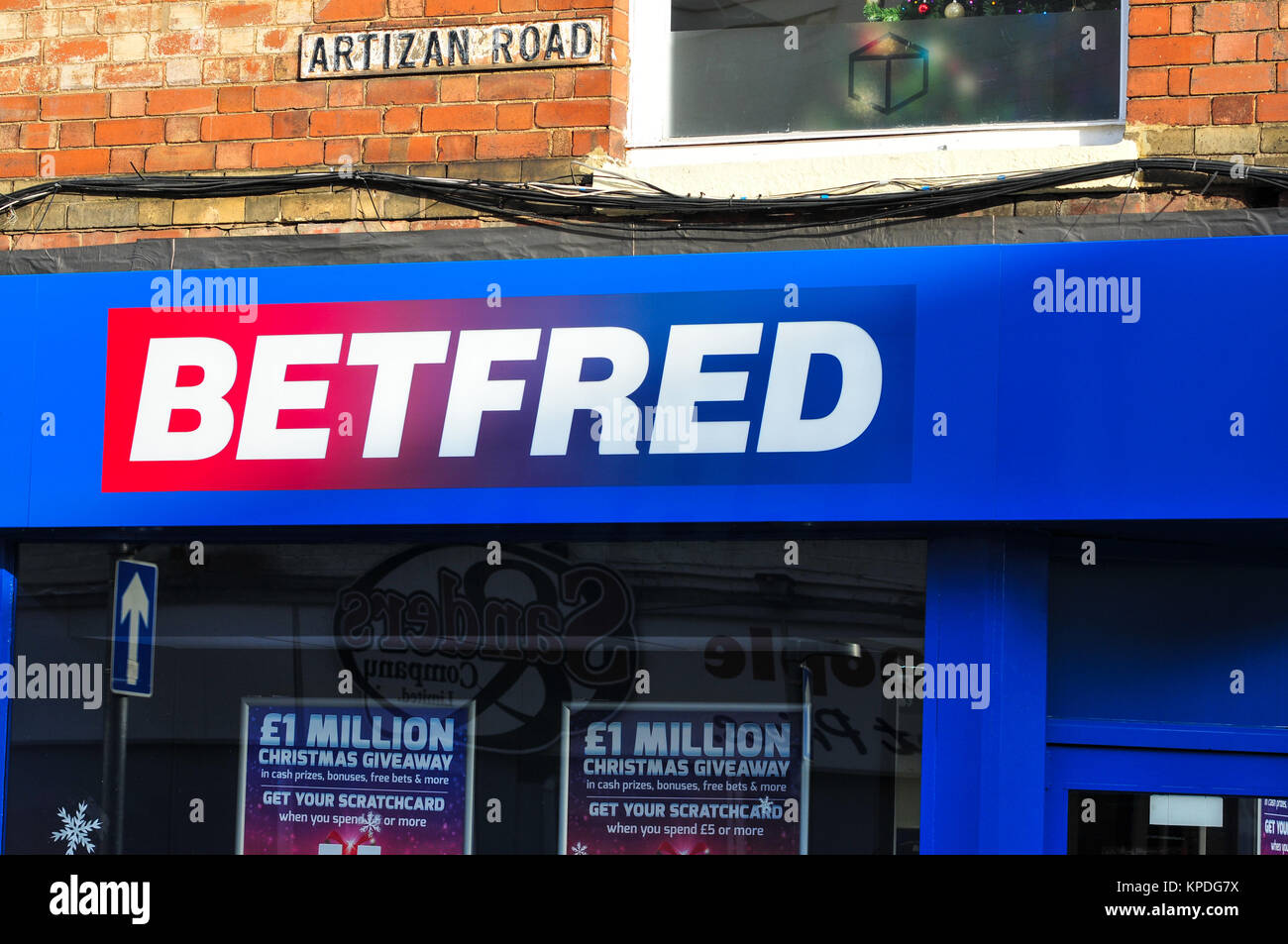 Betfred Wettbüro Northampton England Großbritannien Stockfoto