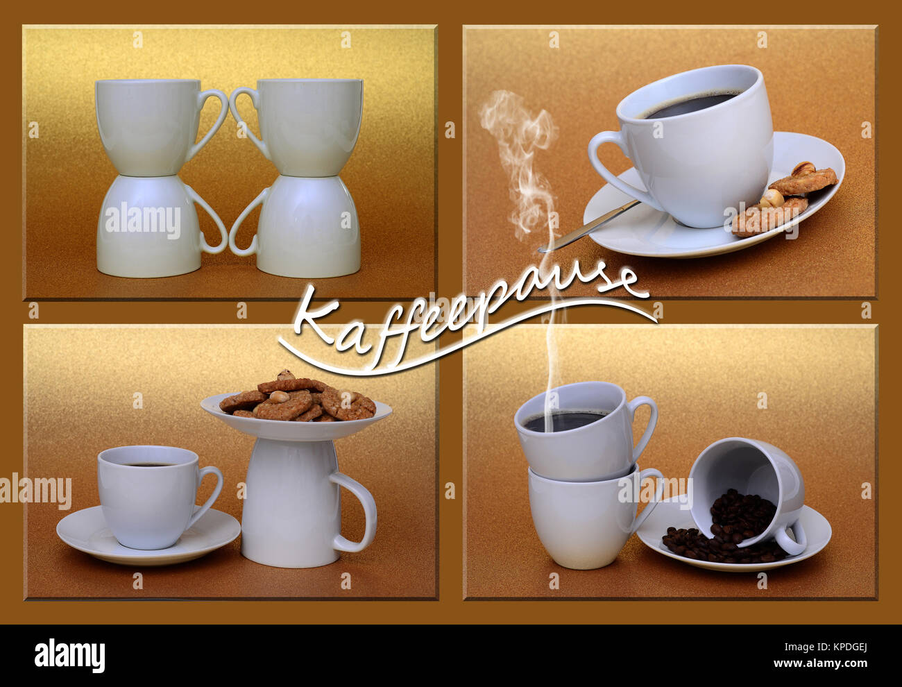 Kaffee-collage Stockfoto