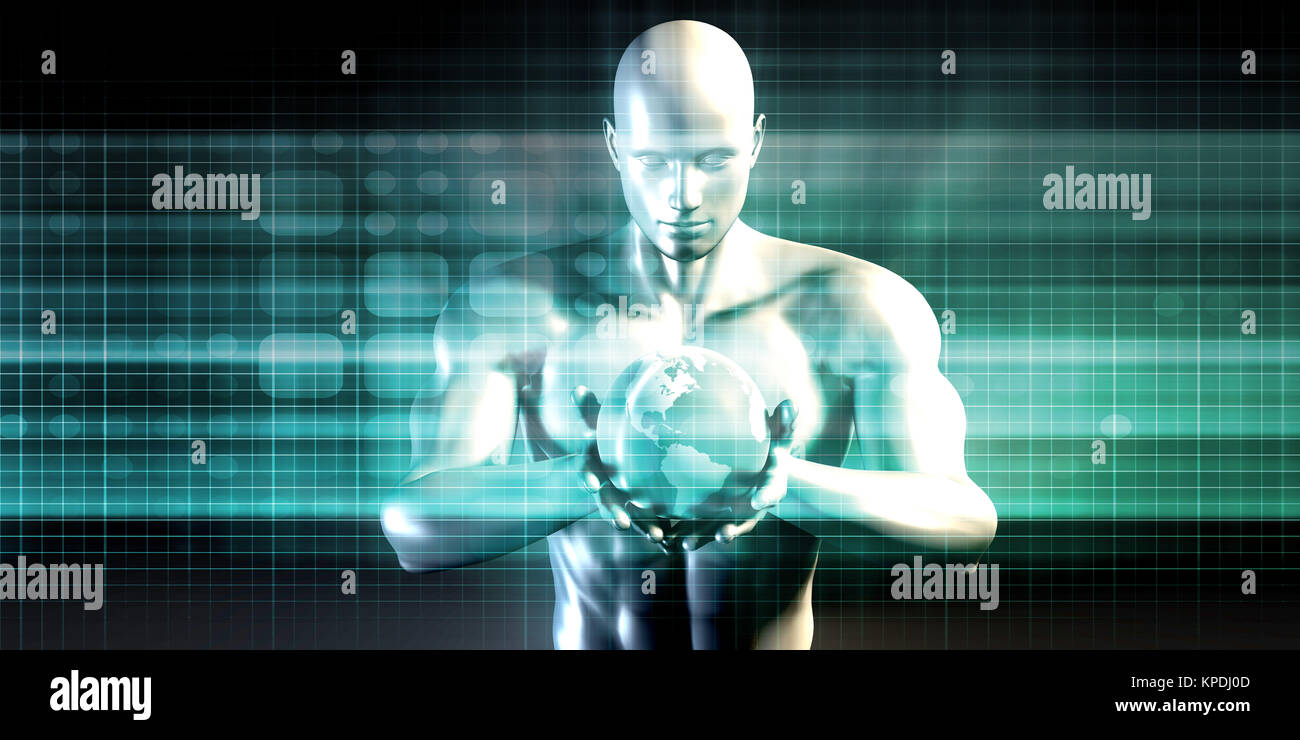 Binäre Technologie Stream Stockfoto