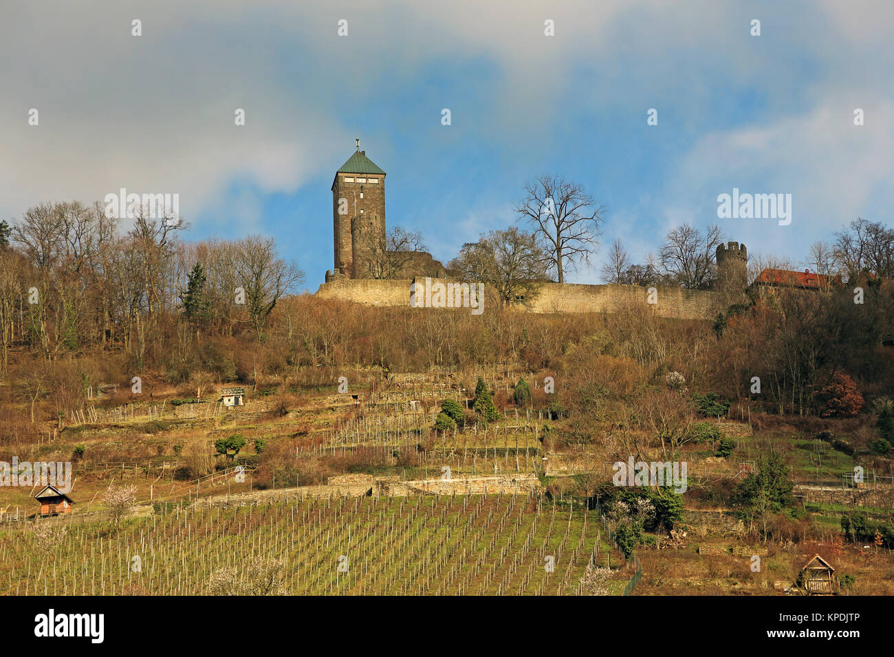 Starkenburg auf dem Schlossberg Heppenheim Stockfoto